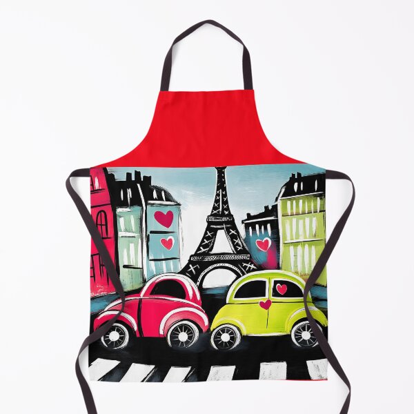 Item preview, Follow Your Heart and the Roads of Love in Romantic Paris this Valentine's Day- Eiffel Tower, Colorful Cars and Whimsical Hearts designed and sold by OlfactoART Studio.