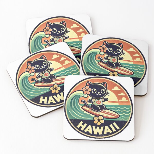 Item preview, Vintage Hawaii Kitty Surf designed and sold by Kona Cat Creationz.
