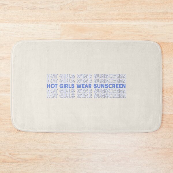 Item preview, Hot Girls Wear Sunscreen Blue Aesthetic Skincare Quote designed and sold by Creative Brat Design Studio.