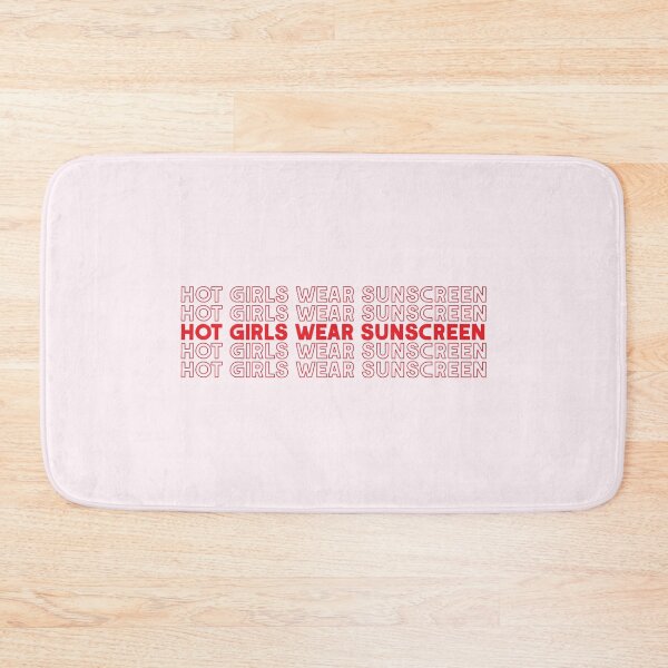 Item preview, Hot Girls Wear Sunscreen Red Aesthetic Skincare Quote designed and sold by Creative Brat Design Studio.