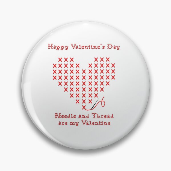 Item preview, Creative Valentine's Day Heart Design with Cross Stitches and Red Thread designed and sold by ElenaHrubes.
