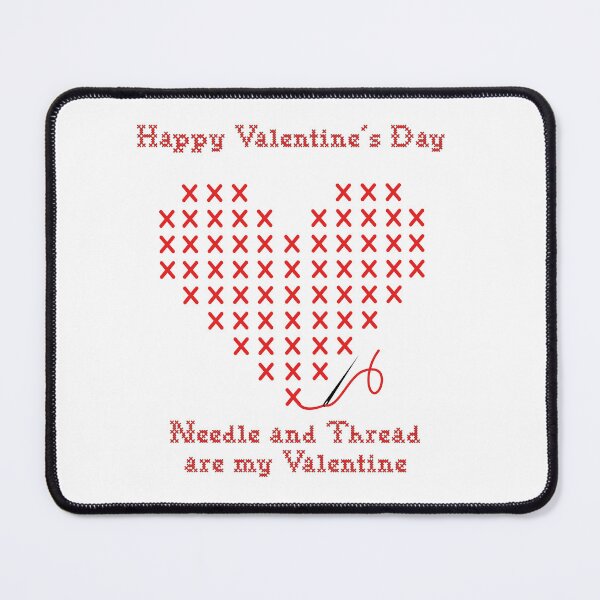 Item preview, Creative Valentine's Day Heart Design with Cross Stitches and Red Thread designed and sold by ElenaHrubes.