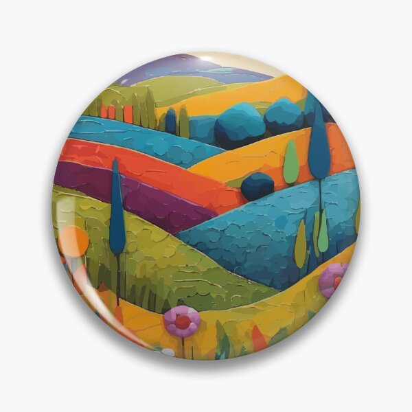 Item preview, Colorful Abstract Landscape with Wildflowers  designed and sold by Vicky Brago-Mitchell®.
