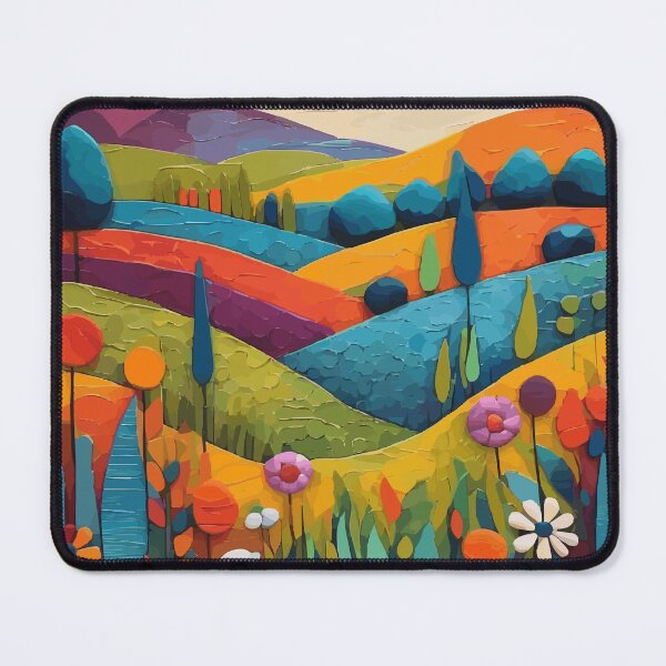 Item preview, Colorful Abstract Landscape with Wildflowers  designed and sold by Vicky Brago-Mitchell®.