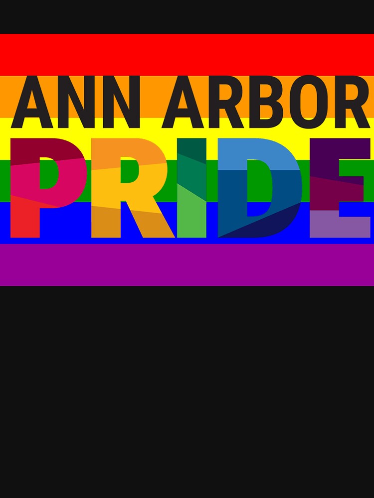 "Ann Arbor Michigan Gay Pride Shirt Ann Arbor LGBT Rainbow Flag Shirt