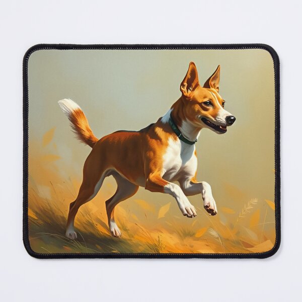 Item preview, Running Basenji Dog Oil Painting Style Dog Lover designed and sold by kakarikihill.