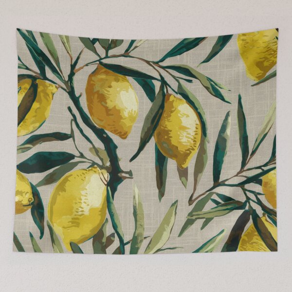 Item preview, Mediterranean Citrus and Olive Branch Pattern | Impressionist Provence Lemon Design. Art By Carraann  designed and sold by CARRAANN.
