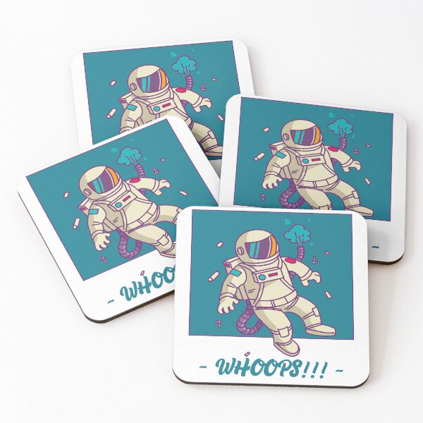 Item preview, Whoops, an astronaut losing air designed and sold by FunEyeDesign.