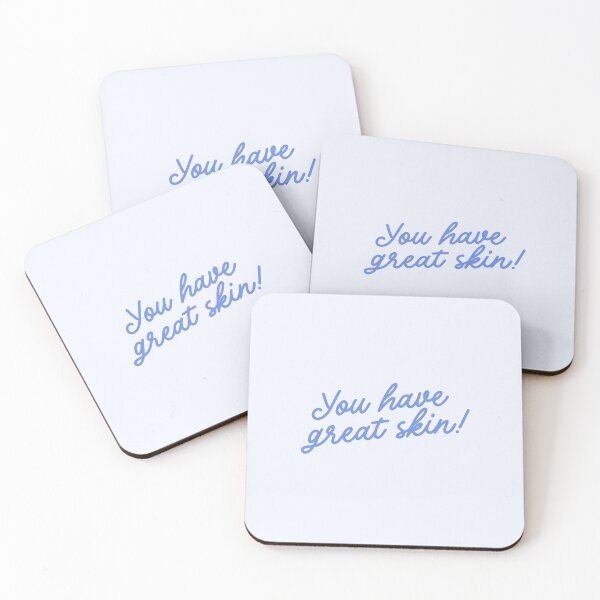 Item preview, You Have Great Skin! Esthetician Blue Aesthetic Quote Art  designed and sold by Creative Brat Design Studio.