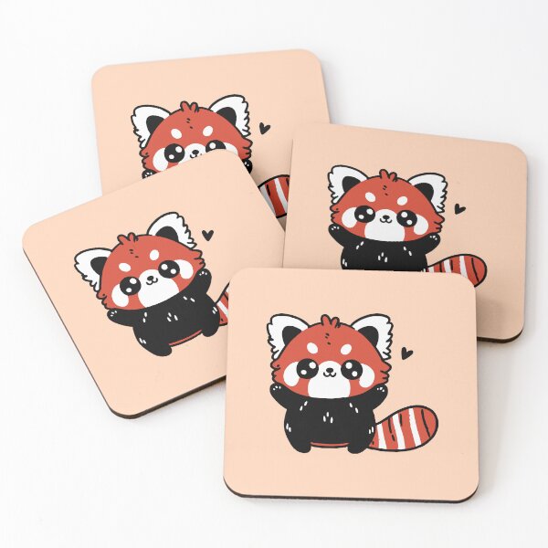 Item preview, Adorable Red Panda Illustration - Minimalist and Playful Animal Design designed and sold by happyartworks.