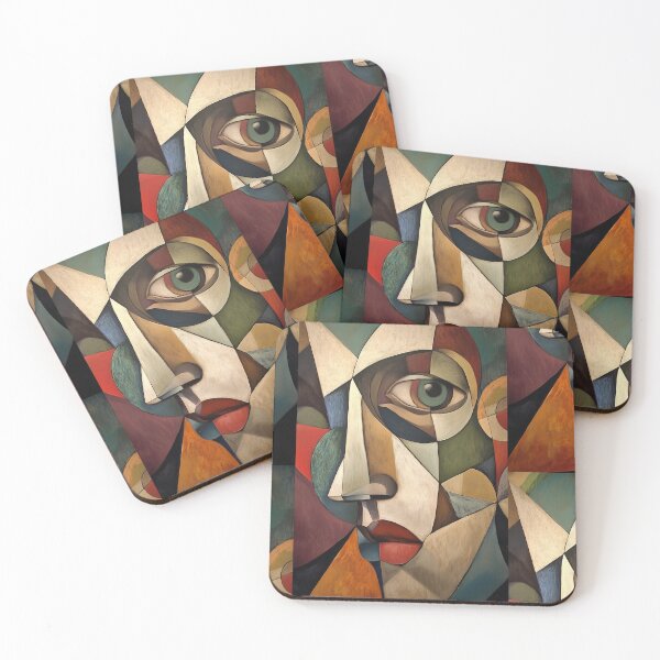 Item preview, Cubist Portrait Abstract Art designed and sold by sheprint.