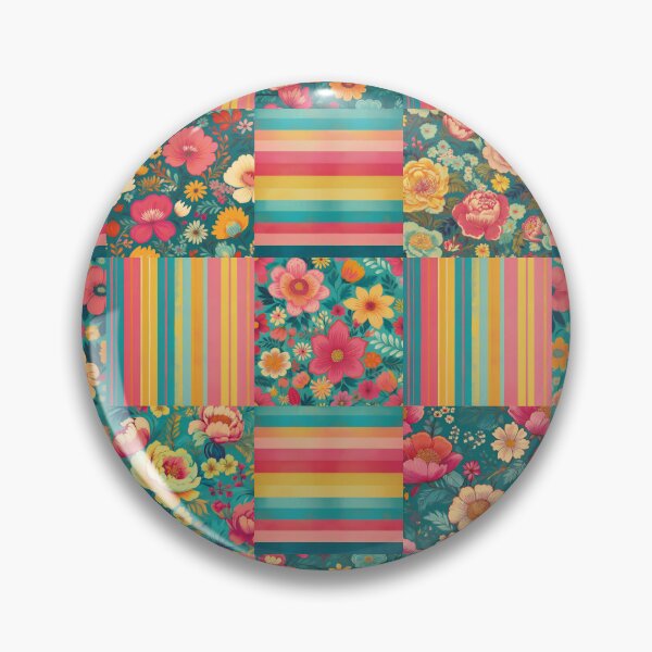 Artikelvorschau, Blumen und Streifen entworfen und verkauft von Dancing in the Living Room.