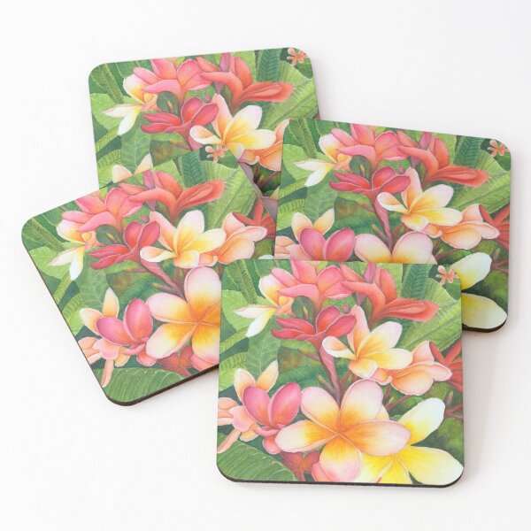 Item preview, Frangipani Plumeria Watercolour flowers  designed and sold by artbymarielle.