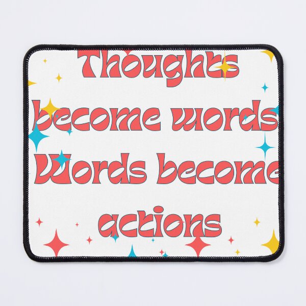 Item preview, Thoughts become words. Words become actions Quote Vintage Retro designed and sold by ugsdesignS.