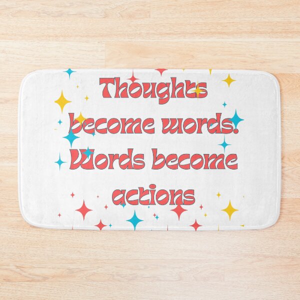 Item preview, Thoughts become words. Words become actions Quote Vintage Retro designed and sold by ugsdesignS.
