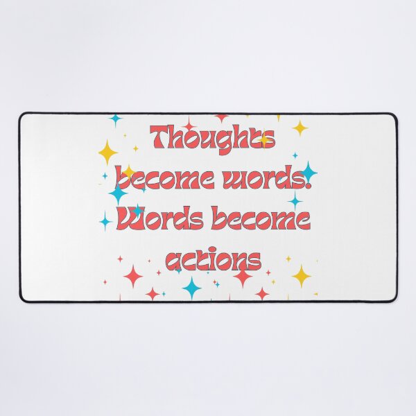 Item preview, Thoughts become words. Words become actions Quote Vintage Retro designed and sold by ugsdesignS.