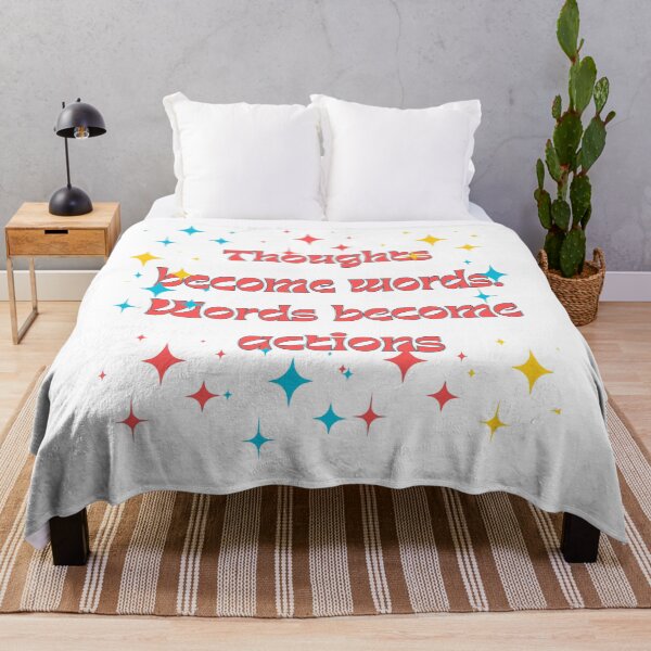Item preview, Thoughts become words. Words become actions Quote Vintage Retro designed and sold by ugsdesignS.