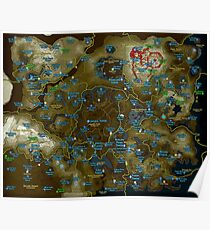 Zelda BOTW Shrine Map Poster