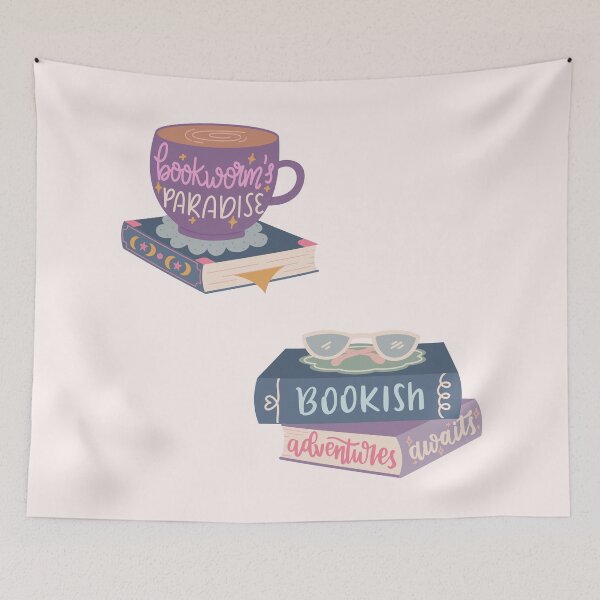 Item preview, Bookish stack set designed and sold by Neadoodles.