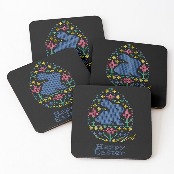 Item preview, Happy Easter.Easter egg with Easter Bunny and Flowers pattern. designed and sold by ElenaHrubes.