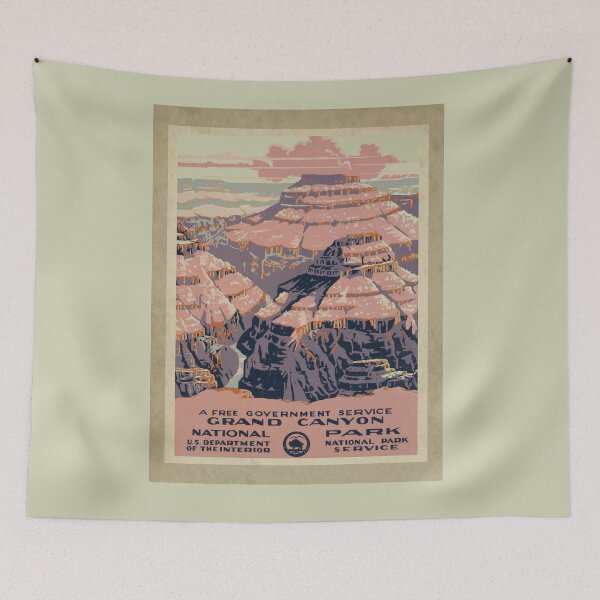 Item preview, Vintage Travel Poster Grand Canyon Print designed and sold by art64.