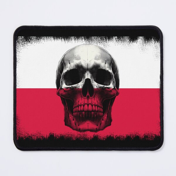 Item preview, POLAND SKULL FLAG NATION RAREART COUNTRY HALLOWEEN #ogirdor designed and sold by ogirdorgraphics.