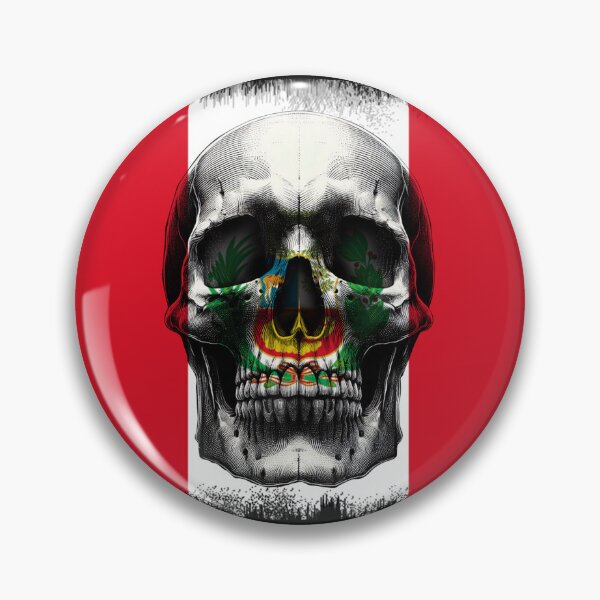Item preview, PERU SKULL FLAG NATION RAREART COUNTRY HALLOWEEN #ogirdor designed and sold by ogirdorgraphics.