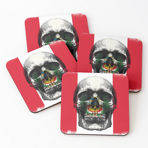 Item preview, PERU SKULL FLAG NATION RAREART COUNTRY HALLOWEEN #ogirdor designed and sold by ogirdorgraphics.