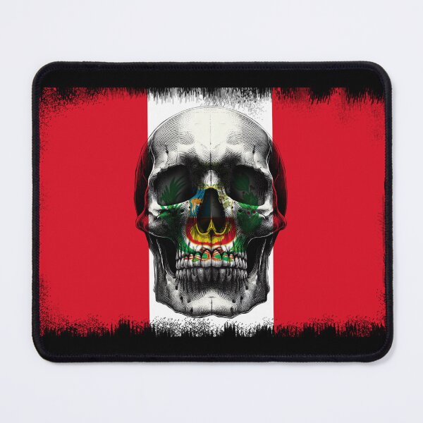 Item preview, PERU SKULL FLAG NATION RAREART COUNTRY HALLOWEEN #ogirdor designed and sold by ogirdorgraphics.
