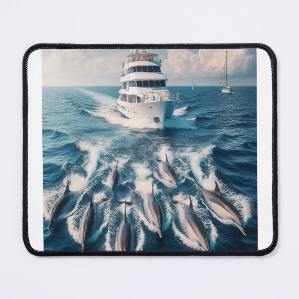 Item preview, Dolphins & A Yacht designed and sold by MajesticPx.