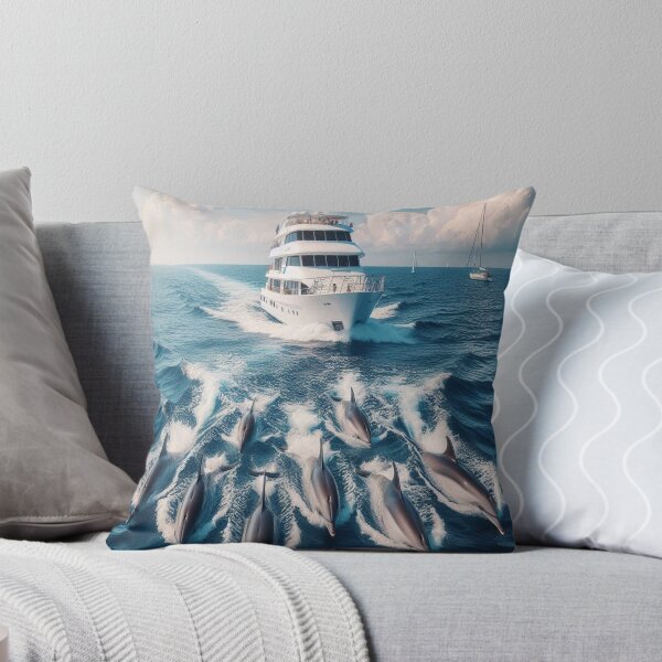 Item preview, Dolphins & A Yacht designed and sold by MajesticPx.