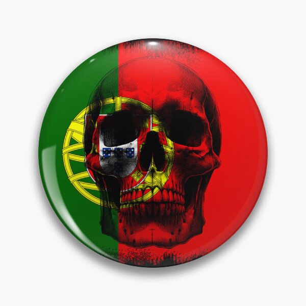 Item preview, PORTUGAL SKULL FLAG NATION RAREART COUNTRY HALLOWEEN #ogirdor designed and sold by ogirdorgraphics.