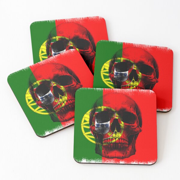 Item preview, PORTUGAL SKULL FLAG NATION RAREART COUNTRY HALLOWEEN #ogirdor designed and sold by ogirdorgraphics.