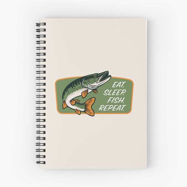 Item preview, Musky Eat Sleep Fish Repeat Badge designed and sold by BlueSkyTheory.