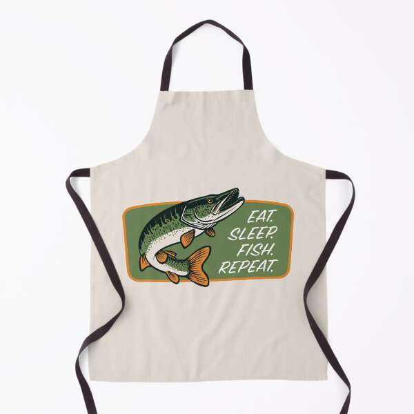Item preview, Musky Eat Sleep Fish Repeat Badge designed and sold by BlueSkyTheory.