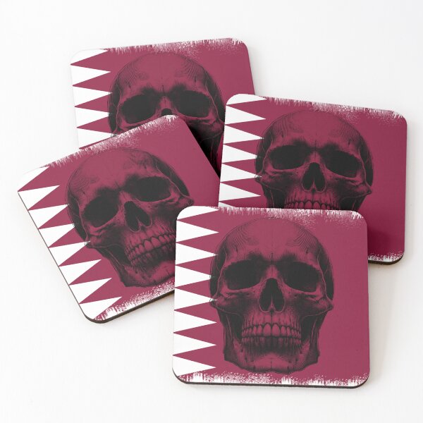 Item preview,  QATAR SKULL FLAG NATION RAREART COUNTRY HALLOWEEN #ogirdor designed and sold by ogirdorgraphics.