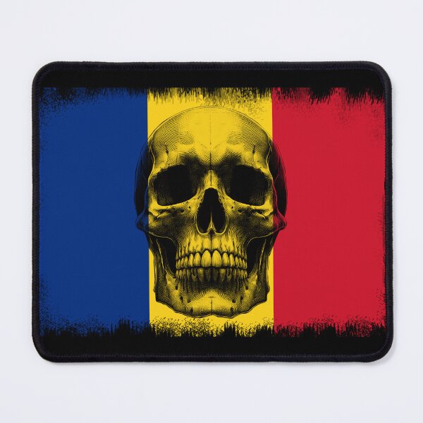 Item preview, ROMANIA SKULL FLAG NATION RAREART COUNTRY HALLOWEEN #ogirdor designed and sold by ogirdorgraphics.