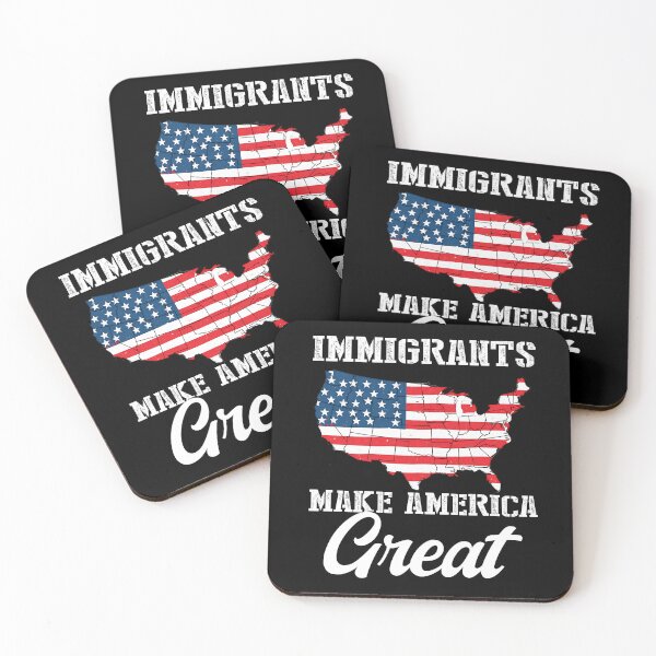Item preview, Immigrants Make America Great - USA Patriotic Map   designed and sold by Smix Pixels.
