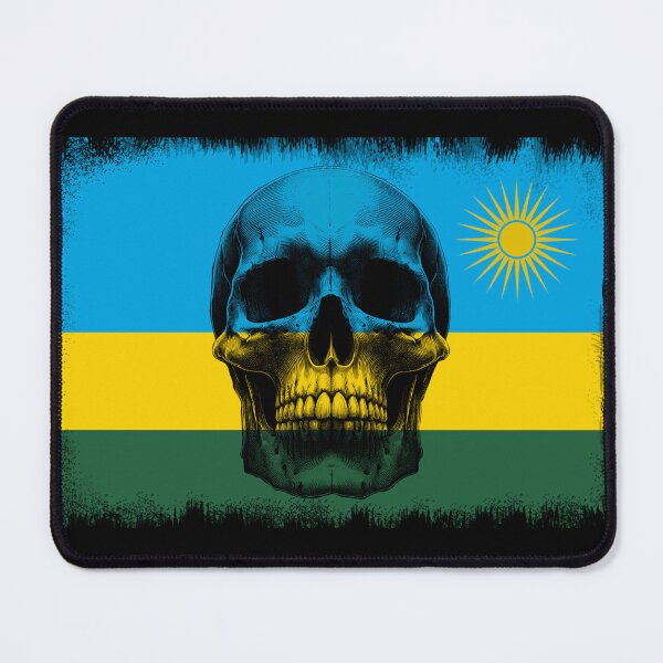 Item preview, RWANDA SKULL FLAG NATION RAREART COUNTRY HALLOWEEN #ogirdor designed and sold by ogirdorgraphics.