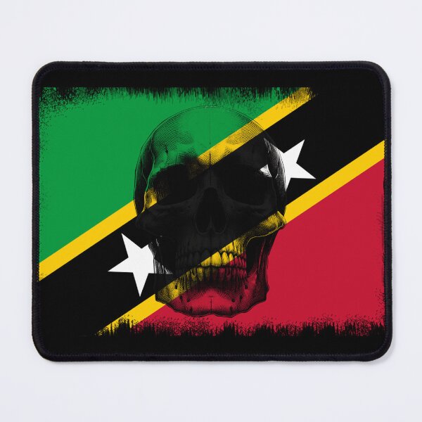 Item preview, SAINT KITTS AND NEVIS SKULL FLAG NATION RAREART COUNTRY HALLOWEEN #ogirdor designed and sold by ogirdorgraphics.