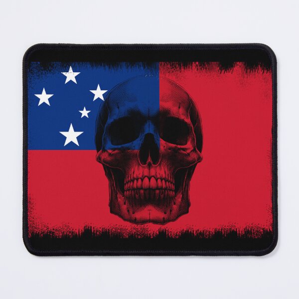 Item preview, SAMOA SKULL FLAG NATION RAREART COUNTRY HALLOWEEN #ogirdor designed and sold by ogirdorgraphics.
