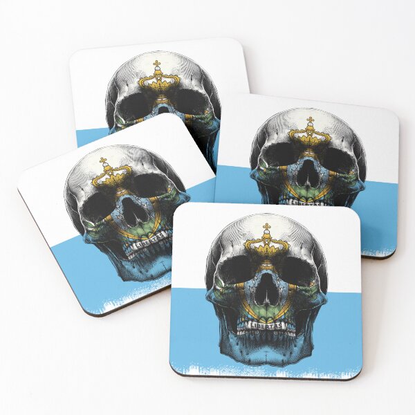 Item preview,  SAN MARINO SKULL FLAG NATION RAREART COUNTRY HALLOWEEN #ogirdor designed and sold by ogirdorgraphics.