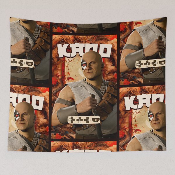 Item preview, Mortal Kombat Retro Kano Gaming Art  designed and sold by Back2Collage.