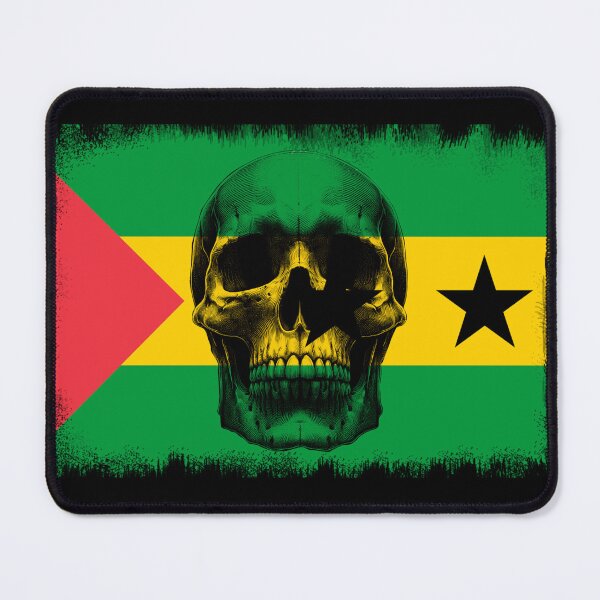 Item preview, SAO TOME AND PRINCIPE SKULL FLAG NATION RAREART COUNTRY HALLOWEEN #ogirdor designed and sold by ogirdorgraphics.