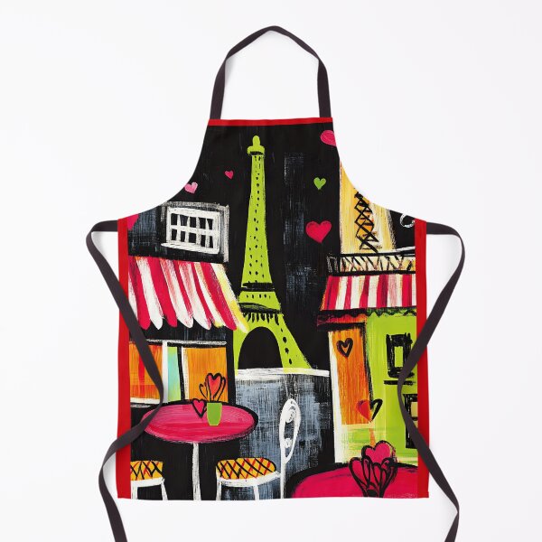 Item preview, Experience the Magic of Valentine’s Day in Whimsical Paris: Romantic Cafe Tables, Stylized Eiffel Tower, and Floating Hearts designed and sold by OlfactoART Studio.
