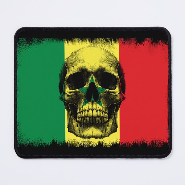Item preview, SENEGAL SKULL FLAG NATION RAREART COUNTRY HALLOWEEN #ogirdor designed and sold by ogirdorgraphics.