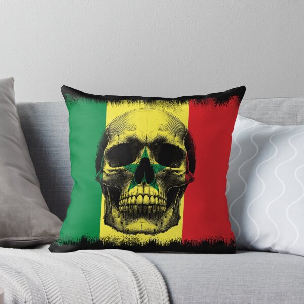 Item preview, SENEGAL SKULL FLAG NATION RAREART COUNTRY HALLOWEEN #ogirdor designed and sold by ogirdorgraphics.