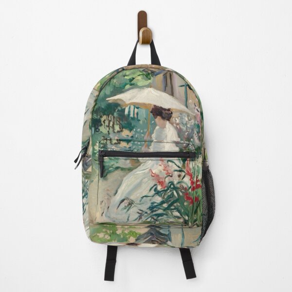 Item preview, Elegant French Garden Impressionist Painting | Woman with Parasol & Flowers. designed and sold by CARRAANN.