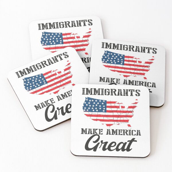 Item preview, Immigrants Make America Great - USA Patriotic Map   designed and sold by Smix Pixels.