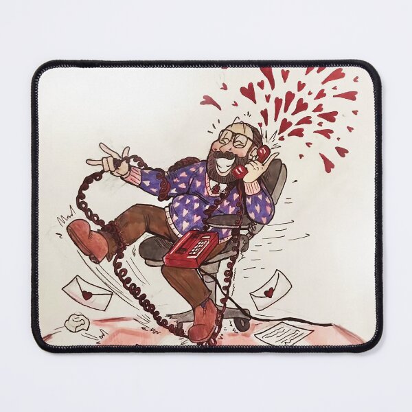 Item preview, Phone Guy FNAF Valentines "Call of the Heart" Vintage Style(Tasteful) Pinup  designed and sold by henwardhyckle.